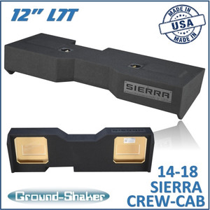 black 12" dual sealed l7t sub box, fits 14-18 gmc sierra crew-cab black 12" dual sealed l7t sub box, fits 14-18 gmc sierra crew-cab