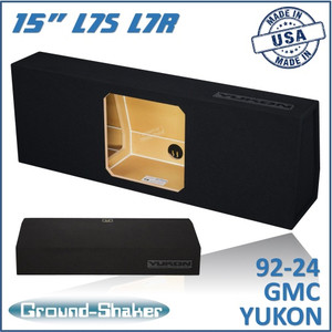black 15" single sealed solobaric sub box, fits 92-24 gmc yukon (w/3rd row seat) black 15" single sealed solobaric sub box, fits 92-24 gmc yukon (w/3rd row seat)