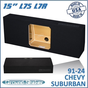 black 15" single sealed solobaric sub box, fits 91-24 chevy suburban (w/3rd row seat) black 15" single sealed solobaric sub box, fits 91-24 chevy suburban (w/3rd row seat)