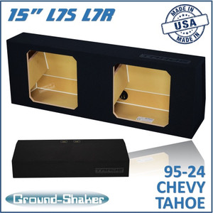 black 15" dual sealed solobaric sub box, fits 95-24 chevy tahoe (w/3rd row seat) black 15" dual sealed solobaric sub box, fits 95-24 chevy tahoe (w/3rd row seat)