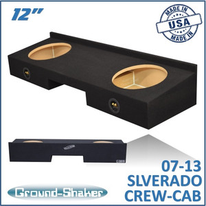 black 12" dual sealed sub box, fits 07-13 chevy silverado & crew-cab black 12" dual sealed sub box, fits 07-13 chevy silverado & crew-cab