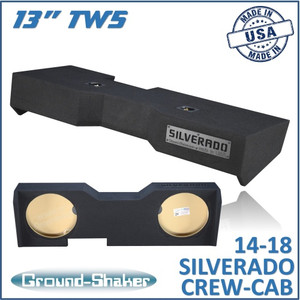 black 13" dual sealed tw5 sub box, fits 14-18 chevy silverado crew-cab black 13" dual sealed tw5 sub box, fits 14-18 chevy silverado crew-cab