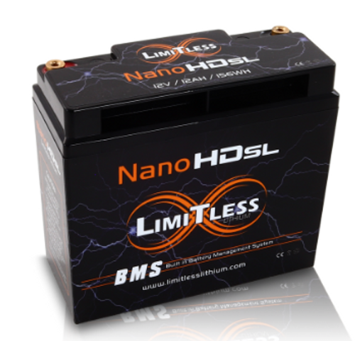 Nano -HD SL 12AH Motorcycle / Power sports Battery (BCI 20 Case)