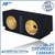 black 10" dual sealed sub box, fits 16-24 chevy camaro