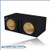 black 10" dual center-ported sub box