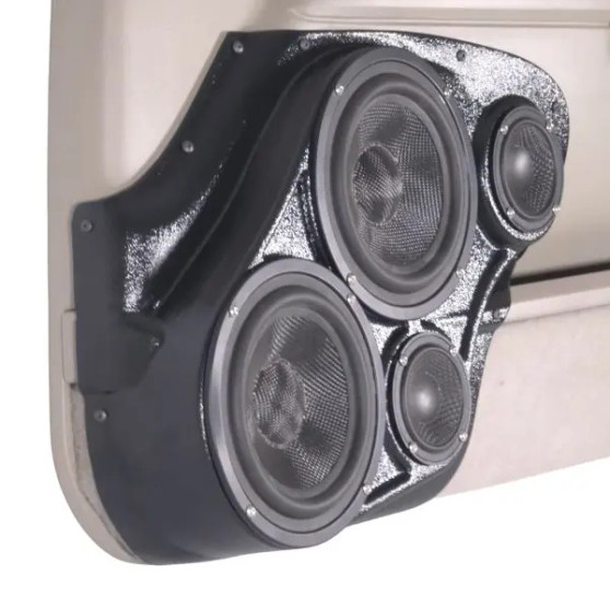 Dual 6.5″ and Dual 3.5″ Speaker Pods for the Front Door of a 03-12 Lincoln Towncar