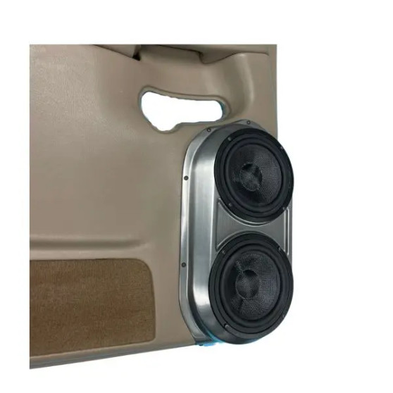 Dual 6.5″ Speaker Pods for the Rear Door of a 00-06 GM Full Size Truck Full Size Rear Door