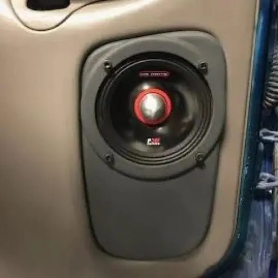Flangeless Single 6.5″ Speaker Pods for the Rear Door of a 00-06 GM Full Size Truck Full Size Rear Door