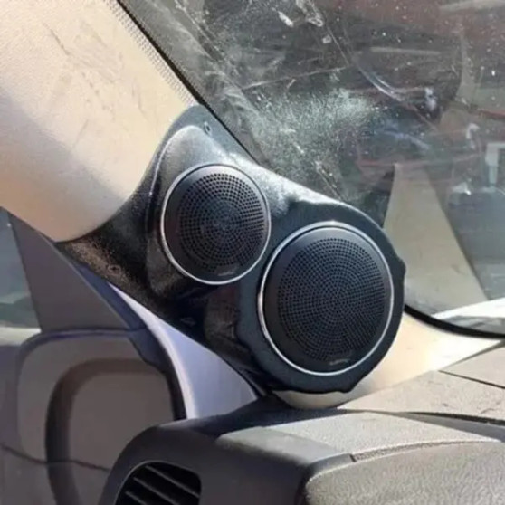 Single 4″ and Single Tweeter Speaker Pods for the A-Pillar of a 07-14 GM Full Size Truck