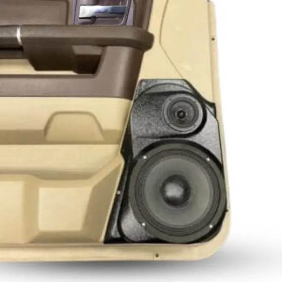 Single 8″ and Single 3.5″ Speaker Pods for the Front Door of a 09-18 Dodge Ram-Dodge Ram