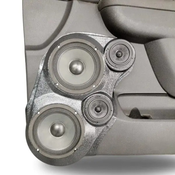 Dual 6.5″ and Dual 3.5″ Speaker Pods for the Front Door of a 10-14 GM Full Size Truck Upper Handle