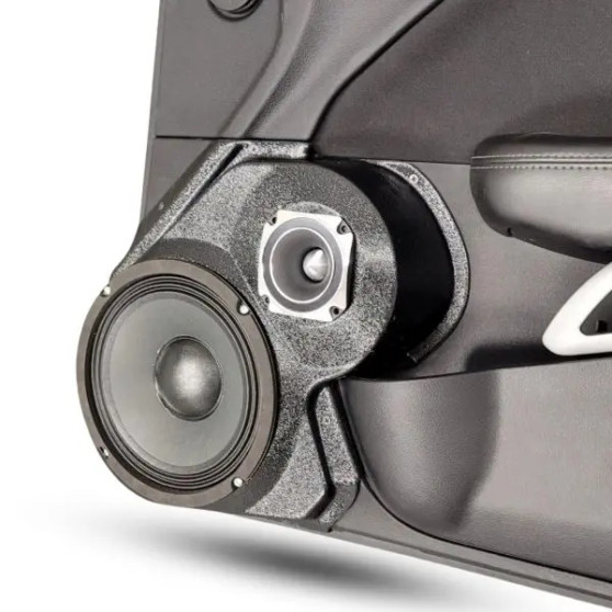 Single 8″ and Single 3.5″ Speaker Pods for the Front Door of a 15-23 Dodge Challenger