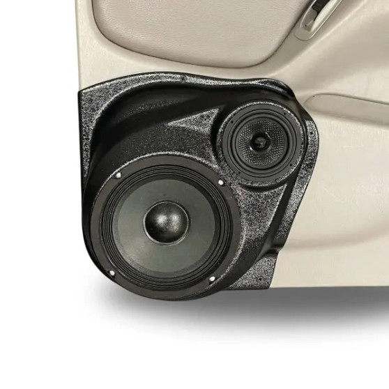 Single 6.5″ and Single 3.5″ Speaker Pods for the Rear Door of a 01-04 Toyota Tacoma Crew Cab