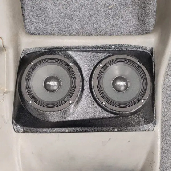 Dual 6.5″ Speaker Pods for the Rear Door of a 00-06 Chevrolet Silverado-GMC Sierra Extended Cab Manual Window