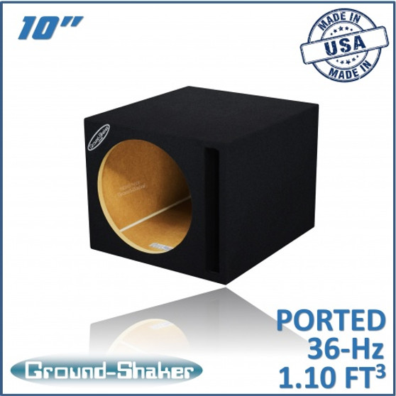 black 10" single ported sub boxs