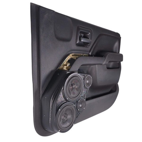 Dual 6.5″ + Dual 3.5″ Front Door Speaker Pods for the 2014-2018 Chevy/GMC Silverado, Sierra