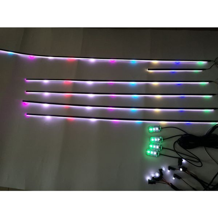 RACE SPORT 18 PIECE LED INTERIOR KIT RGBW MULTI COLOR (AKIT18)