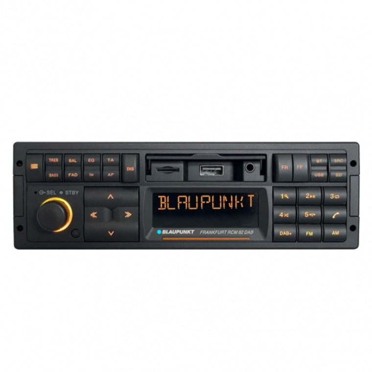 BLAUPUNKT SINGLE DIN MECHLESS RETRO RADIO 4V 3 PAIR RCA USB SD BT 14 BAND EQ (FRANKFURT RCM82DAB) BLAUPUNKT SINGLE DIN MECHLESS RETRO RADIO 4V 3 PAIR RCA USB SD BT 14 BAND EQ (FRANKFURT RCM82DAB)