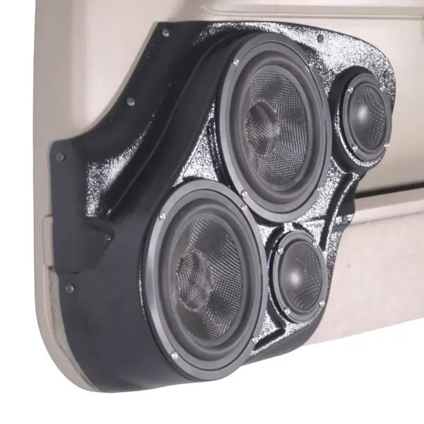 Custom Speaker Pods Dual 6.5″ and Dual 3.5″ Speaker Pods for the Front Door of a 03-12 Lincoln Towncar