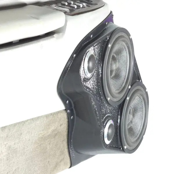 Custom Speaker Pods Dual 6.5″ and Dual Tweeter Speaker Pods for the Front Door of a 98-02 Lincoln Towncar