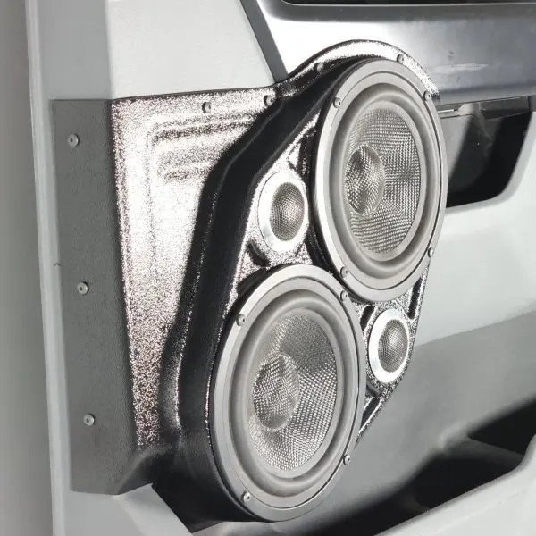 Custom Speaker Pods Dual 6.5″ and Dual Tweeter Speaker Pods for the Front Door of a 21-24 Ford F-150-Ford F-250 F-350