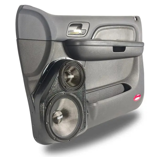 Custom Speaker Pods Single 10″ and Single 6.5″ Speaker Pods for the Front Door of a 07-09 GM Full Size Truck Upper Handle