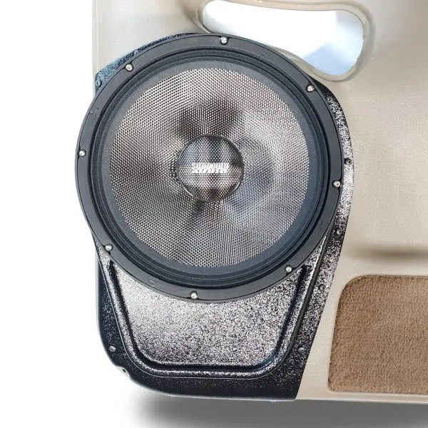 Custom Speaker Pods Single 10″ Speaker Pods for the Rear Door of a 00-06 GM Full Size Truck Full Size Rear Door