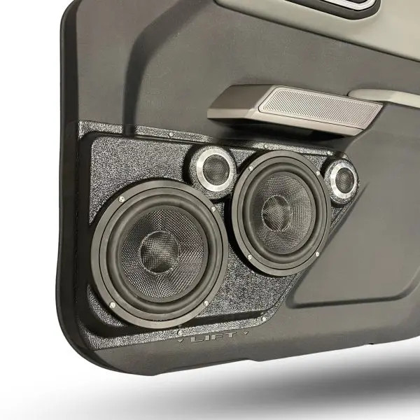 Custom Speaker Pods Dual 6.5″ and Dual Tweeter Speaker Pods for the Front Door of a 21-23 Ford Bronco
