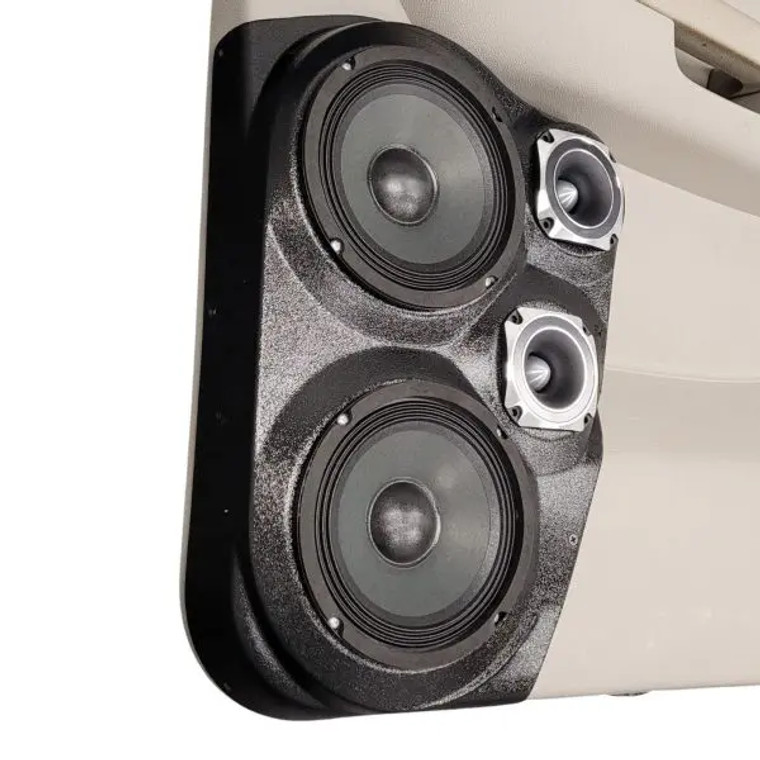 Dual 6.5″ and Dual 3.5″ Speaker Pods for the Rear Door of a 07-14 GM Full Size Truck Upper Handle