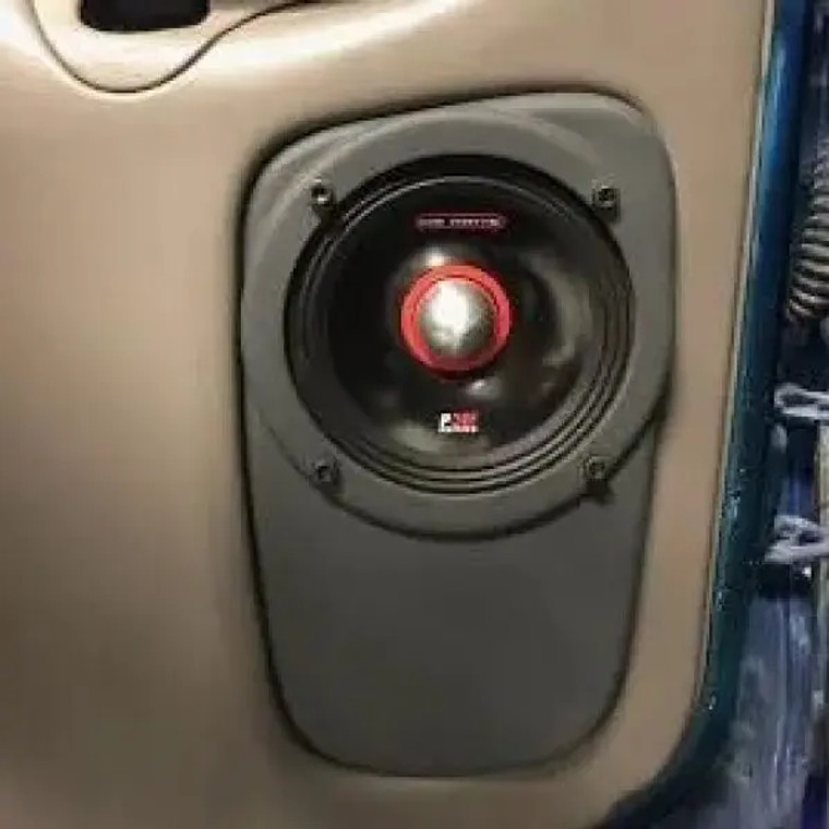 Flangeless Single 6.5″ Speaker Pods for the Rear Door of a 00-06 GM Full Size Truck Full Size Rear Door