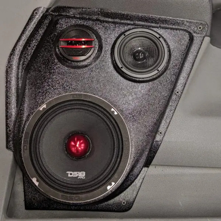 Single 6.5″ and Single 3.5″ and Single Tweeter Speaker Pods for the Front Door of a 06-08 Dodge Ram