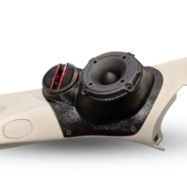 Custom Speaker Pods Single 3.5″ and Single Tweeter Speaker Pods for the A-Pillar of a 09-18 Dodge Ram-Dodge Ram
