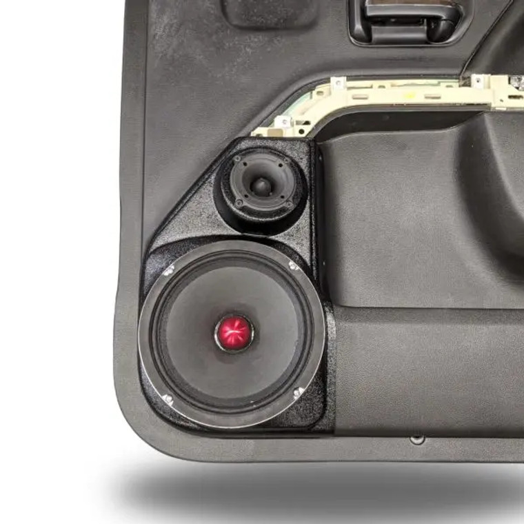 Single 8″ and Single Tweeter Speaker Pods for the Front Door of a 14-18 Chevrolet Silverado-GMC Sierra