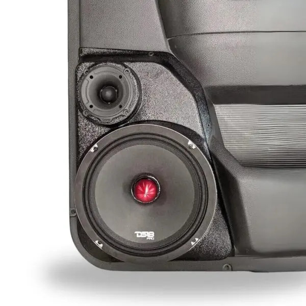 Custom Speaker Pods Single 8″ and Single 3.5″ Speaker Pods for the Rear Door of a 09-18 Dodge Ram-Dodge Ram Crew Cab
