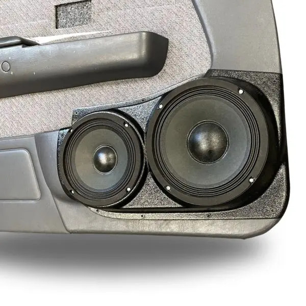Custom Speaker Pods Single 8″ and Single 6.5″ Speaker Pods for the Front Door of a 96-00 Toyota Tacoma