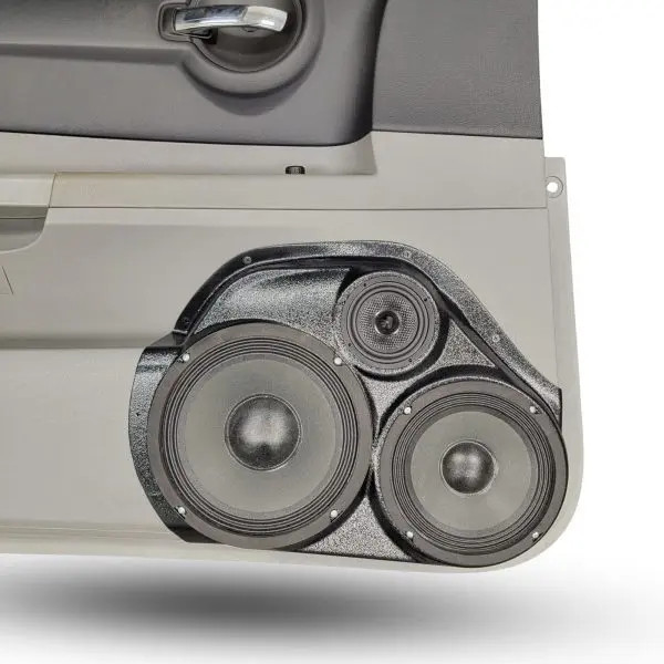 Custom Speaker Pods Single 8″ and Single 6.5″ and Single 3.5″ Speaker Pods for the Front Door of a 06-07 Dodge Charger-Dodge Magnum