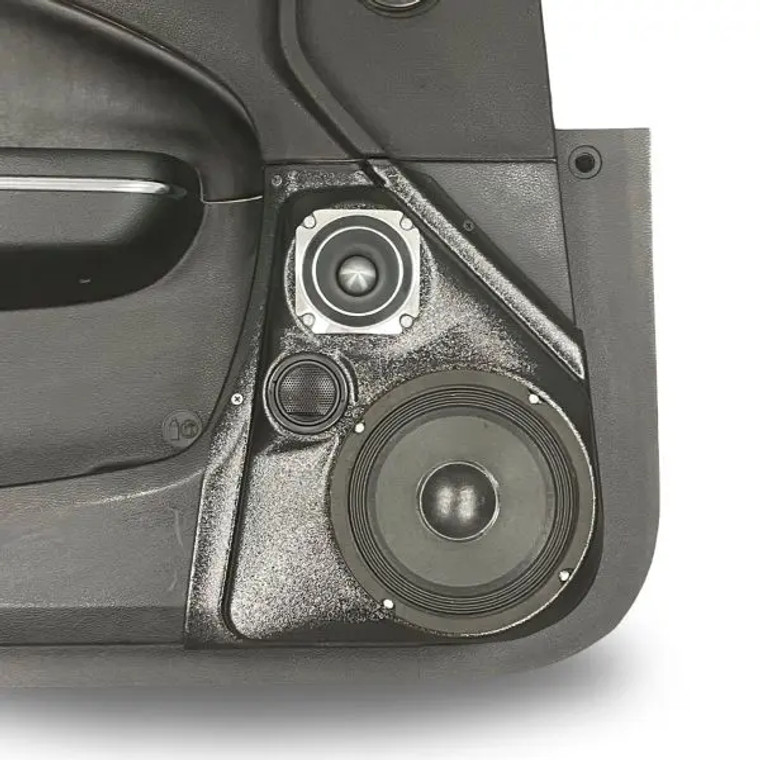 Single 6.5″ and Single 3.5″ and Single Tweeter Speaker Pods for the Front Door of a 11-23 Dodge Charger-Chrysler 300C