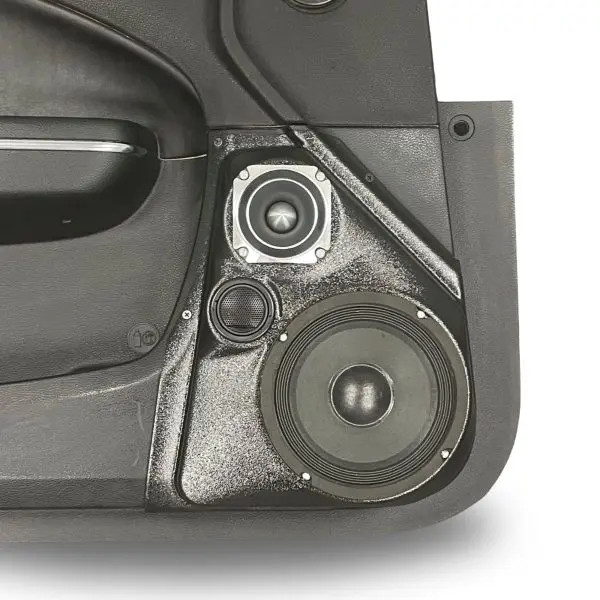 Custom Speaker Pods Single 6.5″ and Single 3.5″ and Single Tweeter Speaker Pods for the Front Door of a 11-23 Dodge Charger-Chrysler