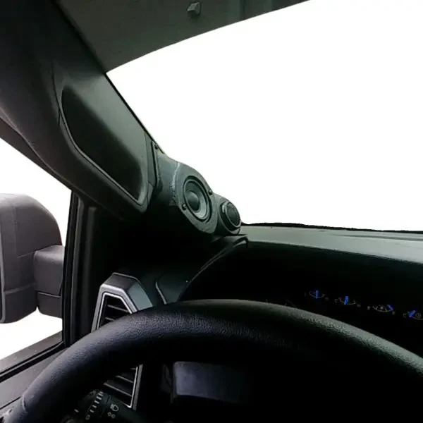 Custom Speaker Pods Single 4″ and Single Tweeter Speaker Pods for the A-Pillar of a 15-20 Ford F-150-Ford F-250 & F-350