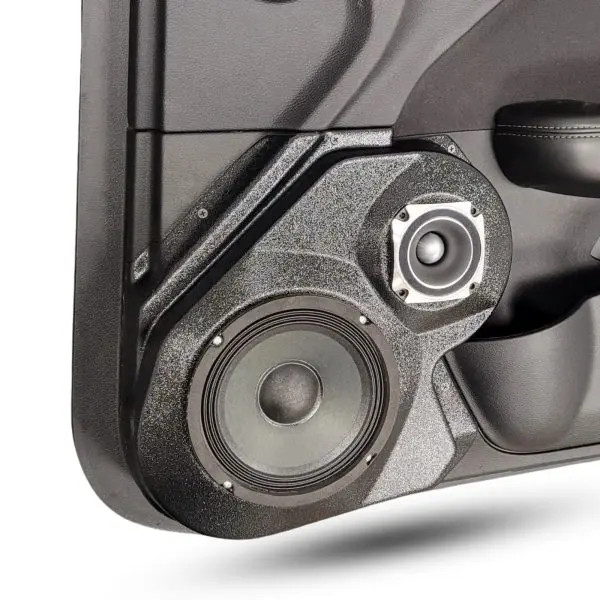 Custom Speaker Pods Single 6.5″ and Single 3.5″ Speaker Pods for the Front Door of a 15-23 Dodge Challenger