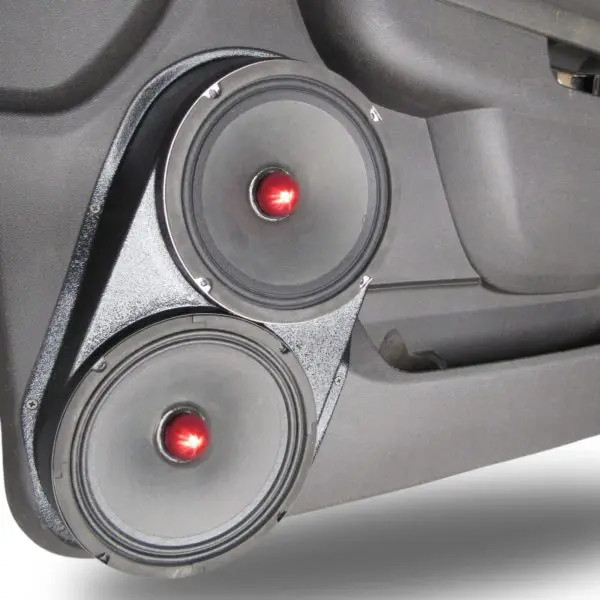 Custom Speaker Pods Dual 8″ Speaker Pods for the Front Door of a 10-14 GM Full Size Truck Upper Handle