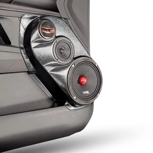 Custom Speaker Pods Single 6.5″ and Single 3.5″ and Single Tweeter Speaker Pods for the Front Door of a 10-17 Chevrolet Equinox-GMC