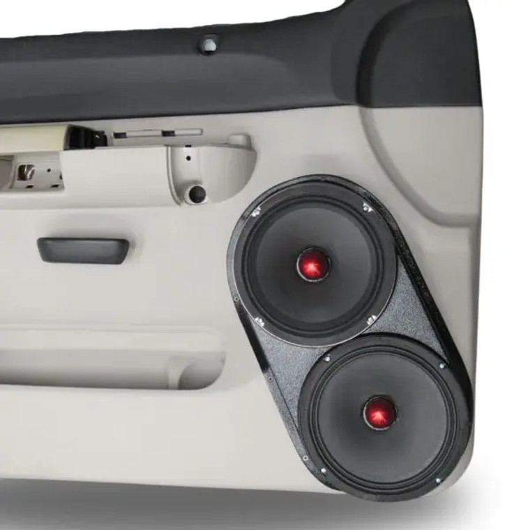Dual 8″ Speakers Pods for the Front Door of a 07-09 Chevrolet Silverado-GMC Sierra Lower Handle
