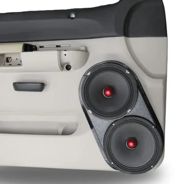 Custom Speaker Pods Dual 8″ Speakers Pods for the Front Door of a 07-09 Chevrolet Silverado-GMC Sierra Lower Handle