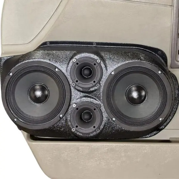 Custom Speaker Pods Dual 6.5″ and Dual 3.5″ Speaker Pods for the Front Door of a 03-07 Hummer H2 SUV