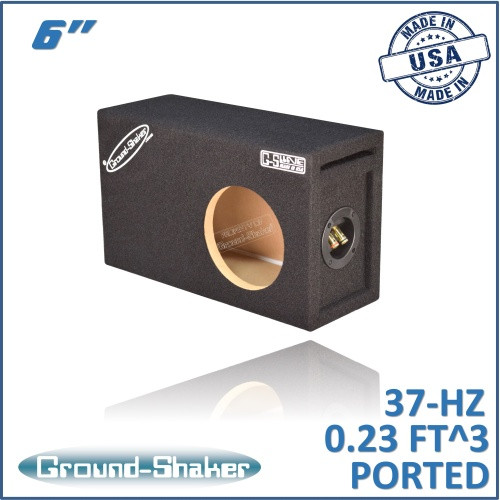 Ground Shaker GS-SQP16B Black 6" Single Ported Subwoofer Box