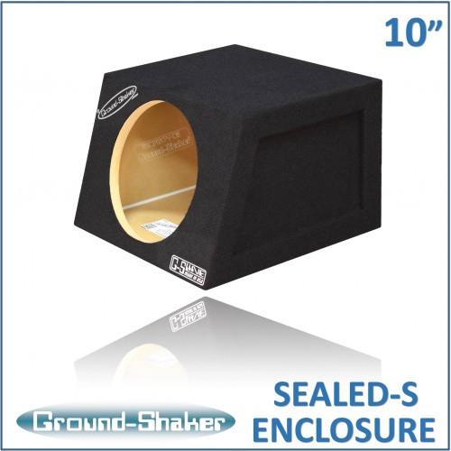 Ground Shaker GS-CP110B Black 10" Single Sealed Compact Subwoofer Box