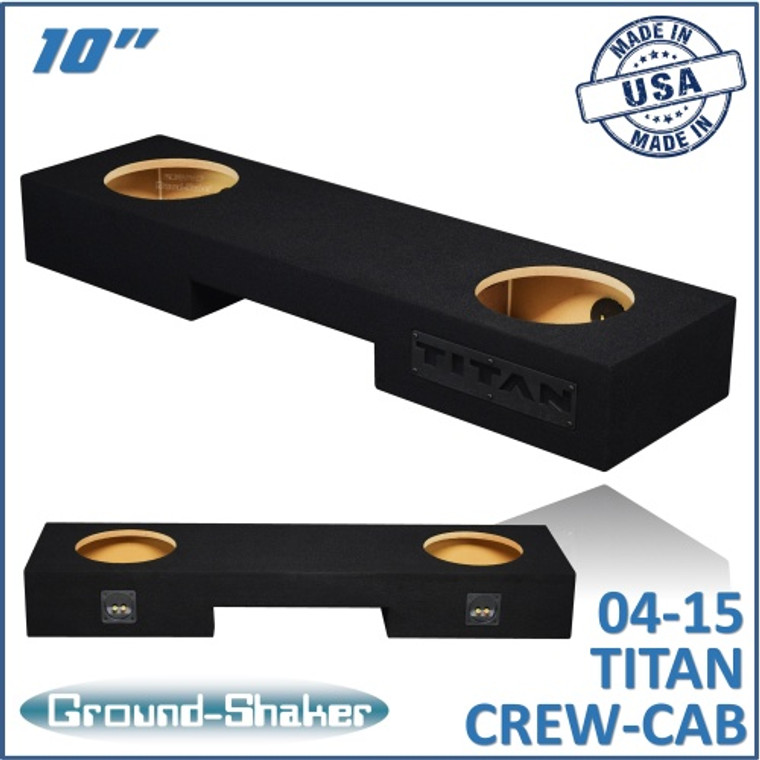 black 10" dual sealed sub box, fits 04-23 nissan titan crew-cab black 10" dual sealed sub box, fits 04-23 nissan titan crew-cab