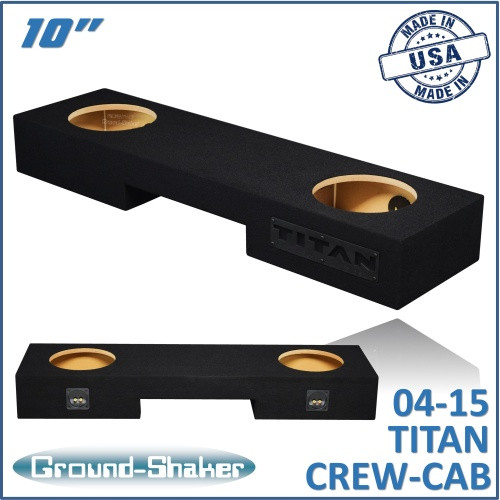 04-23 Nissan Titan Crew-Cab Black 10" Dual Sealed Subwoofer Box