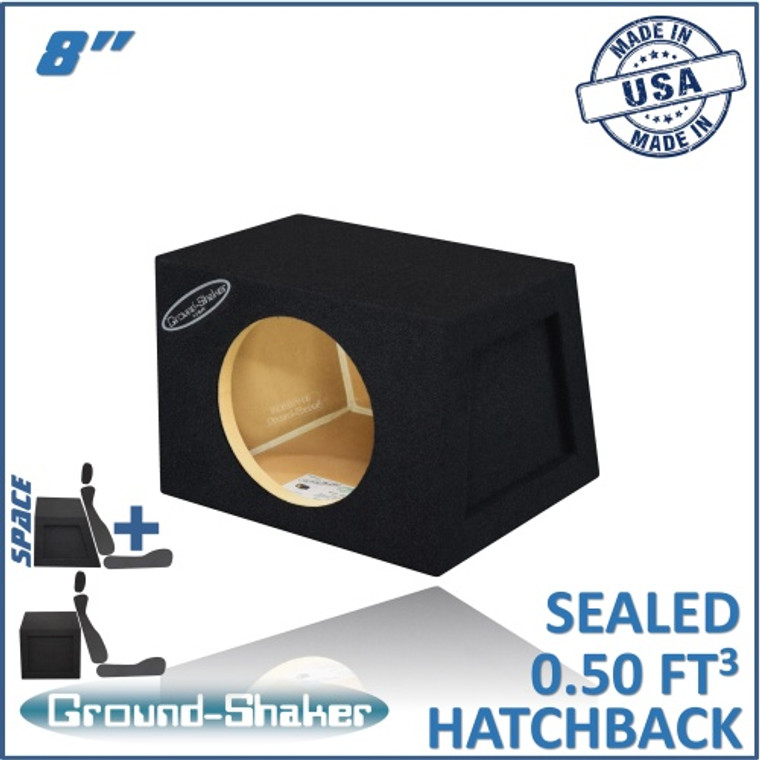 black 8" single sealed hatchback sub box black 8" single sealed hatchback sub box